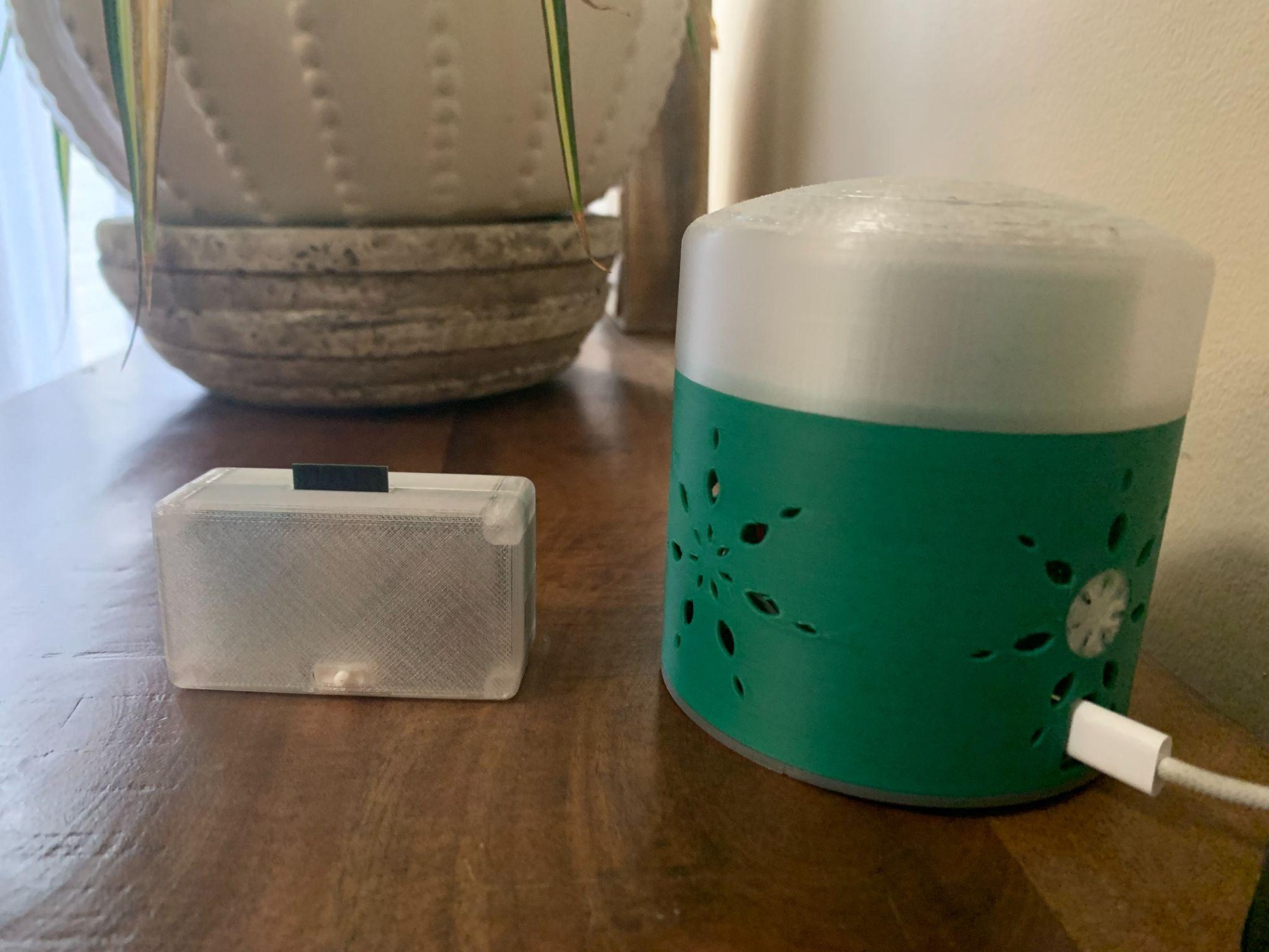 Multisensor device in a home setting (form factor reference).